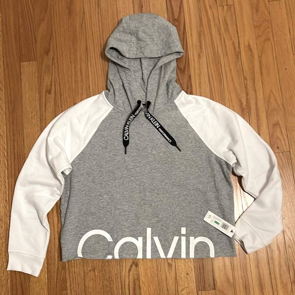NWT Calvin Klein cropped hoodie